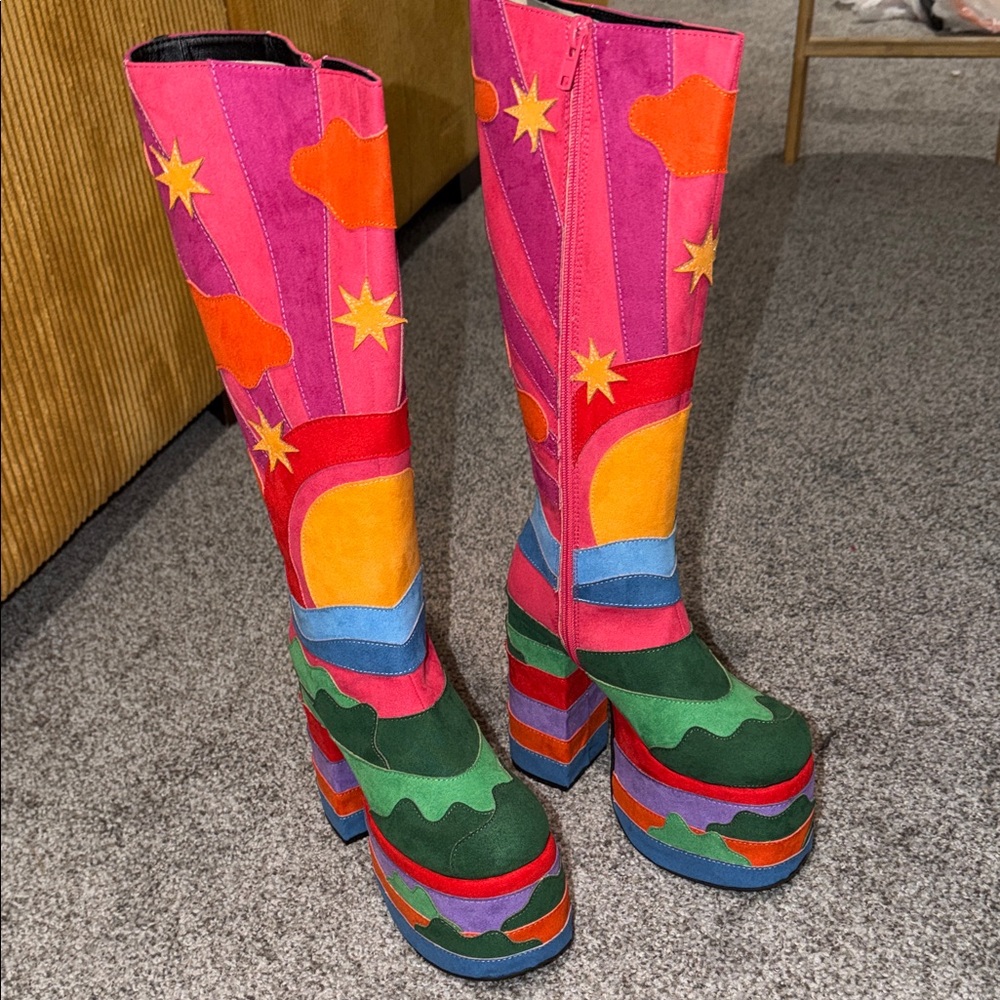 Current Mood Multicolor Platform Boots - Picture 2 of 5